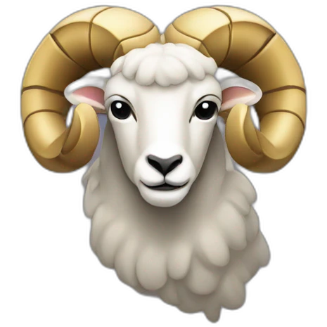 A logo of a ram with a bob emoji