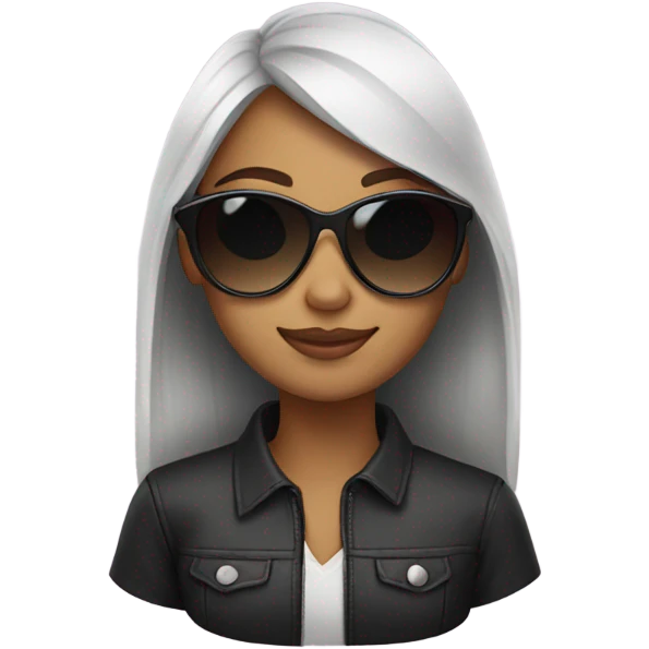 Girl wearing sunglasses emoji