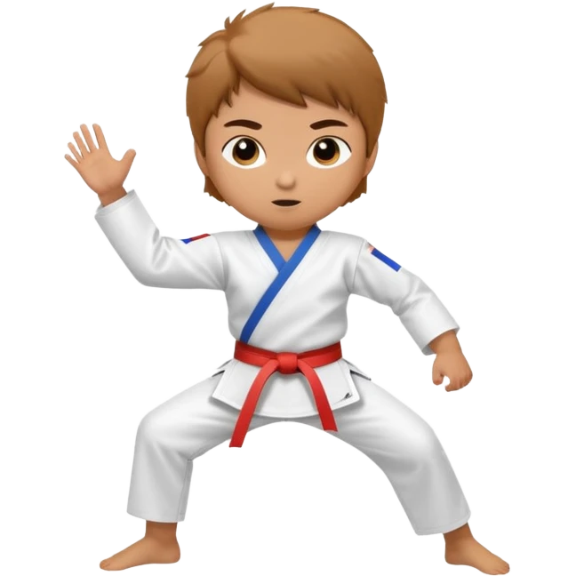 Taekwondo pose Kid  emoji