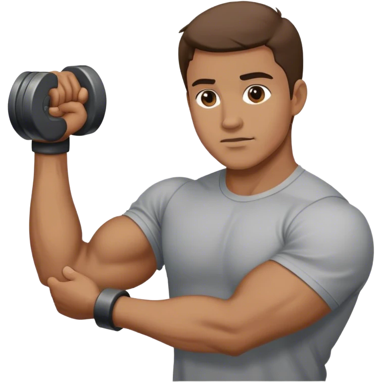 man weighted wrist curl emoji