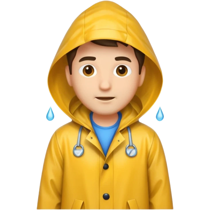 man wearing a raincoat emoji