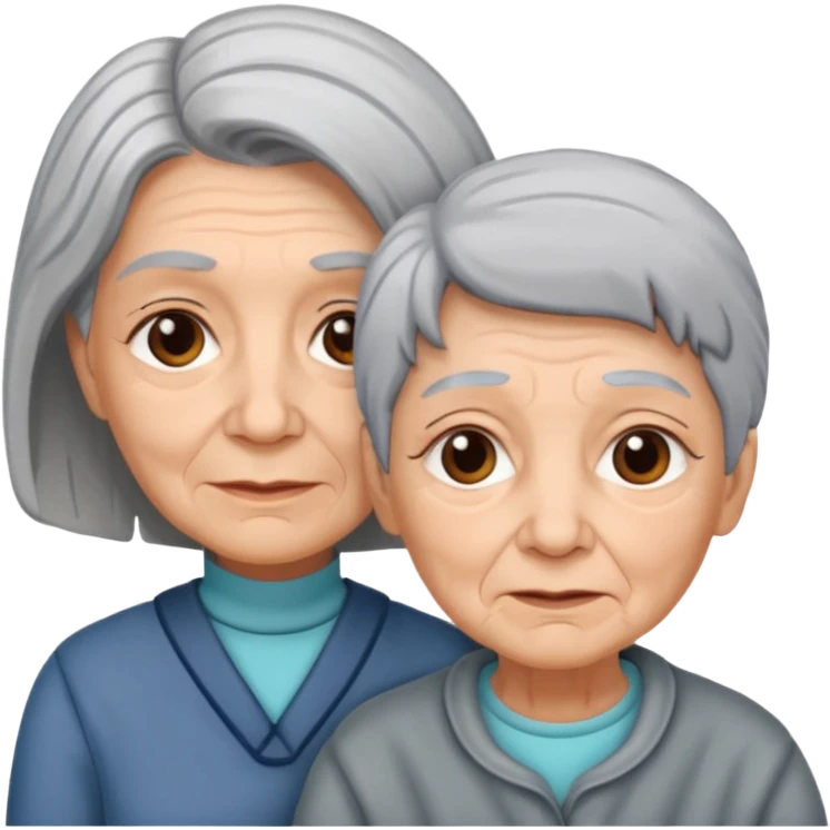 lo mismo que estas haciendo solo coloca alado de la abuela un hombre joven  emoji