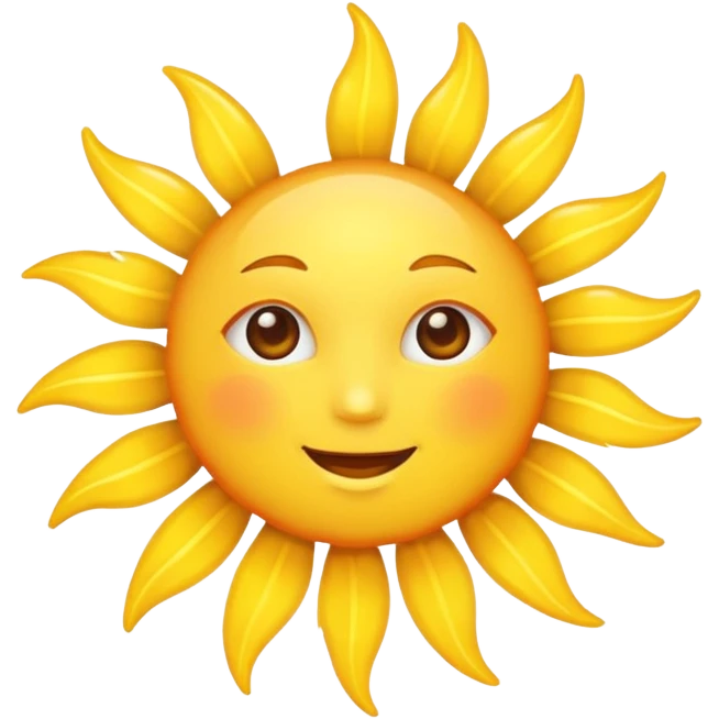make the sun, no face  emoji