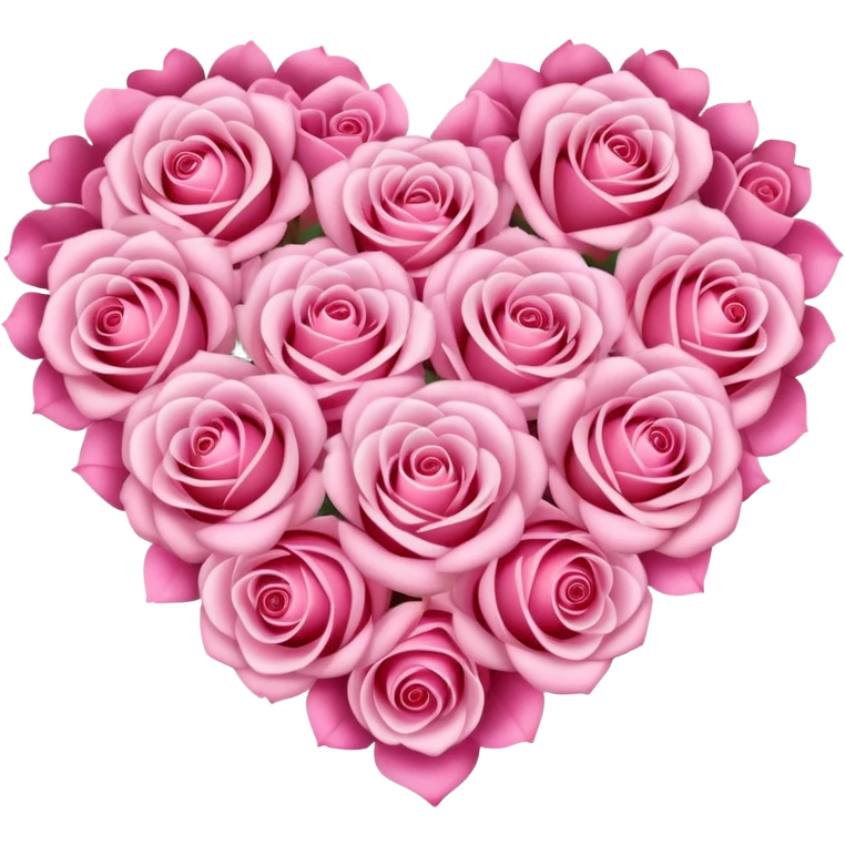Heart of pink roses emoji