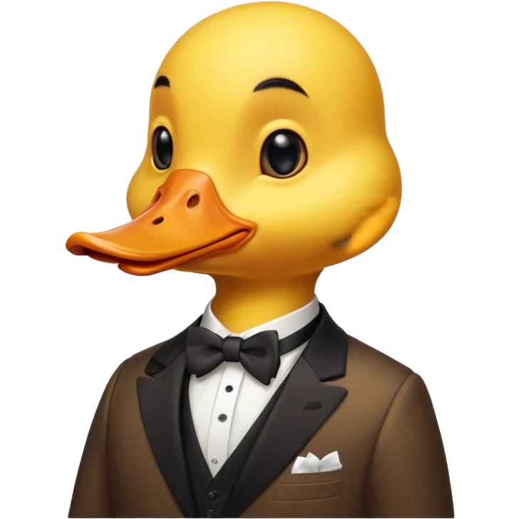 dapper yellow duck in a formal suit emoji