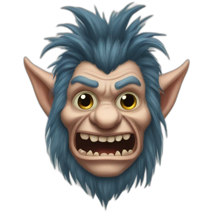 The troll and the mirror of evil emoji