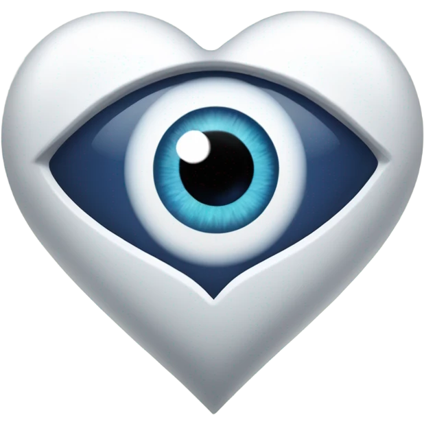 Evil eye in white heart emoji
