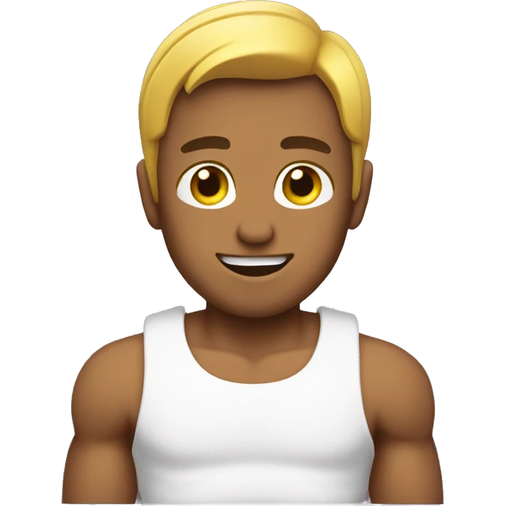 chico color blanco con biceps  emoji