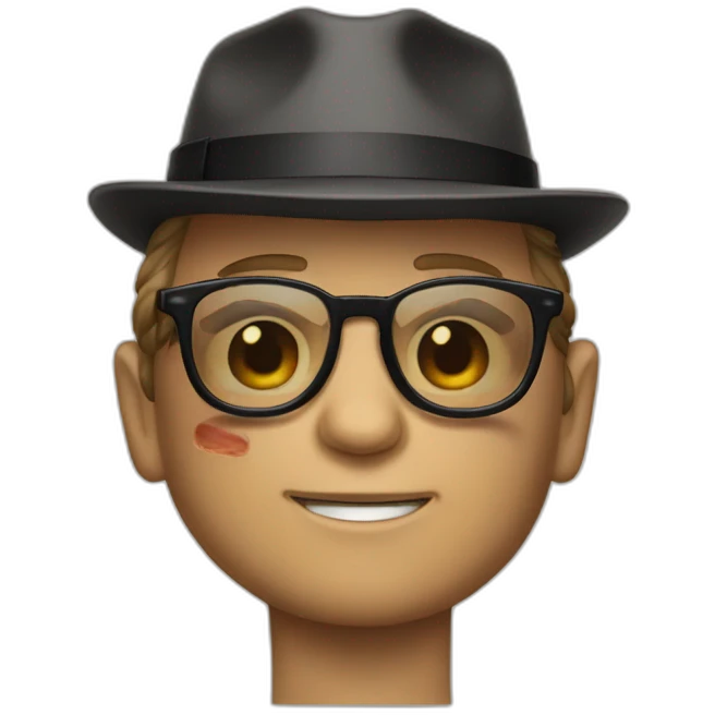 Garçon avec des lunette en Freddy kruger emoji