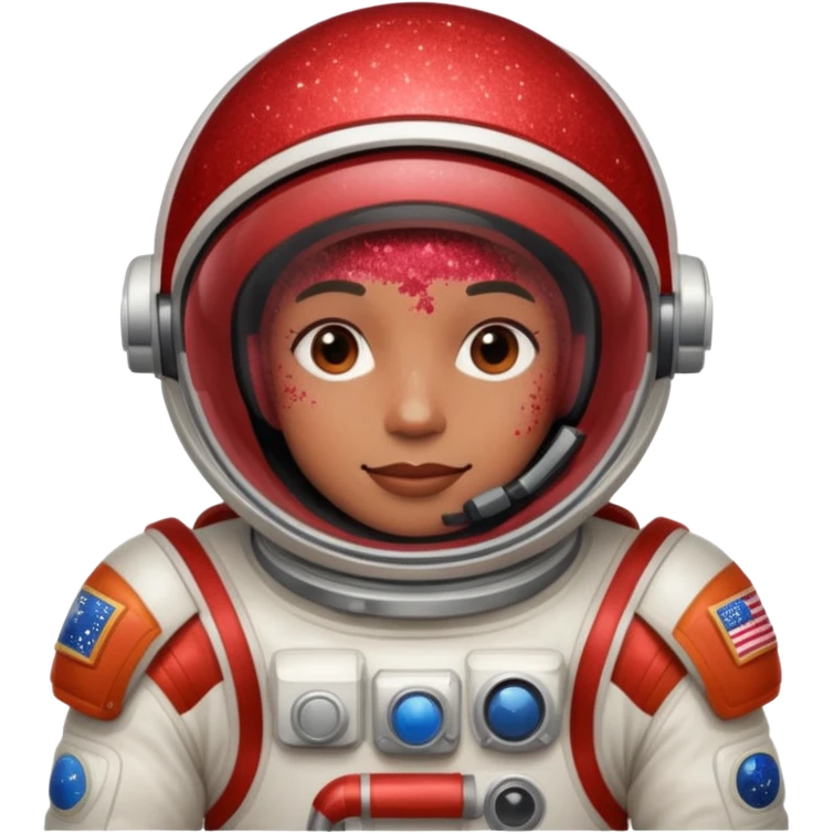 red glitter astronaut emoji