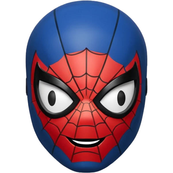 Spiderman Lego head full black not red emoji