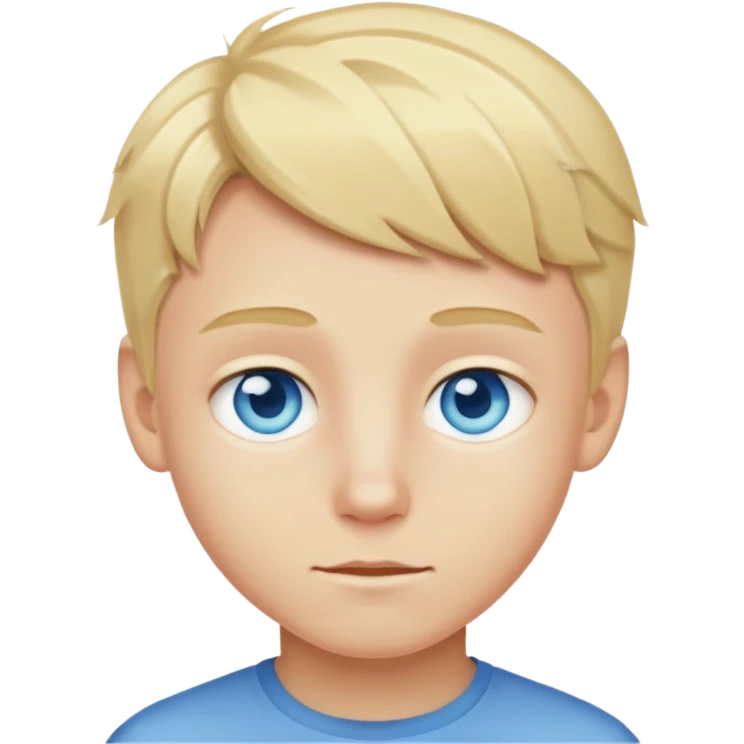 Blond boy with blue eyes  emoji
