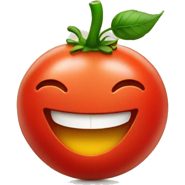 Smiling tomato emoji