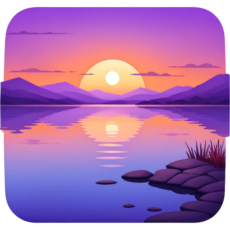 Lake sunset emoji