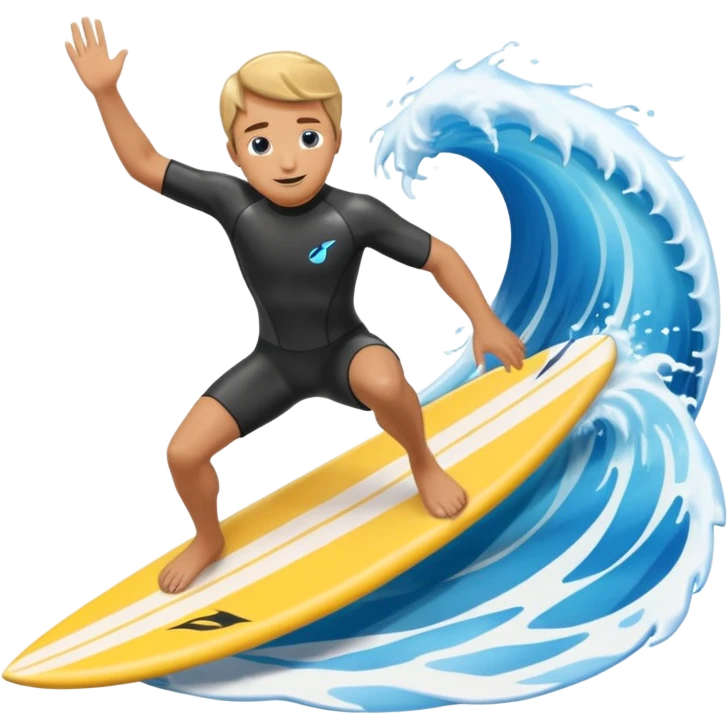 Wing Foiler riding a wave emoji