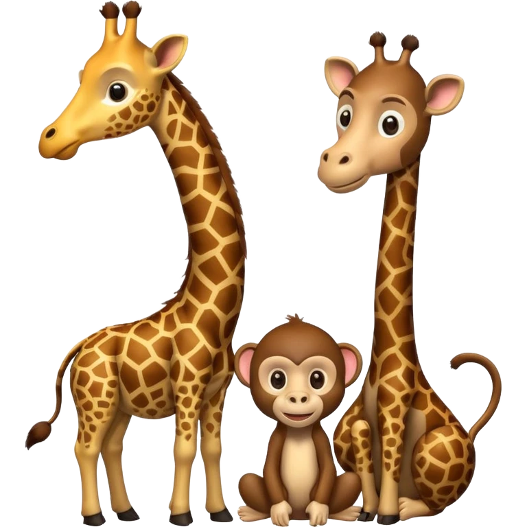 giraffe + monkey emoji