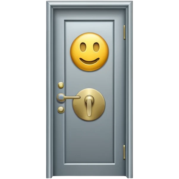 hotel room door modern hallway with spot light up emoji