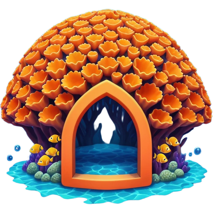 Coral shelter emoji