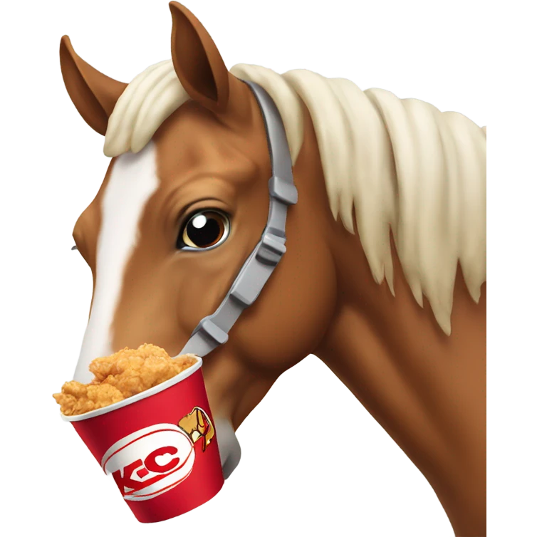horse eating kfc emoji