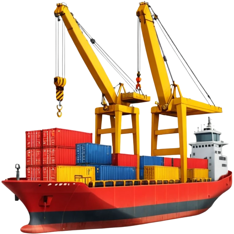 Cranes at the dock, import emoji