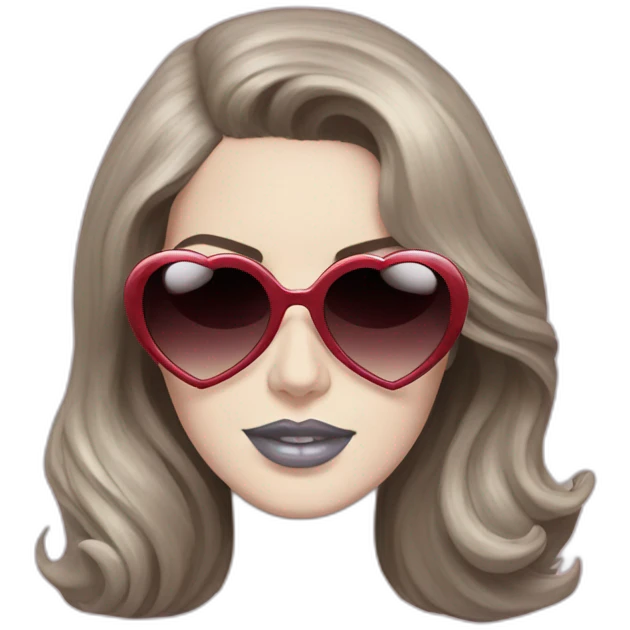 Lana del Rey with heart sunglasses emoji