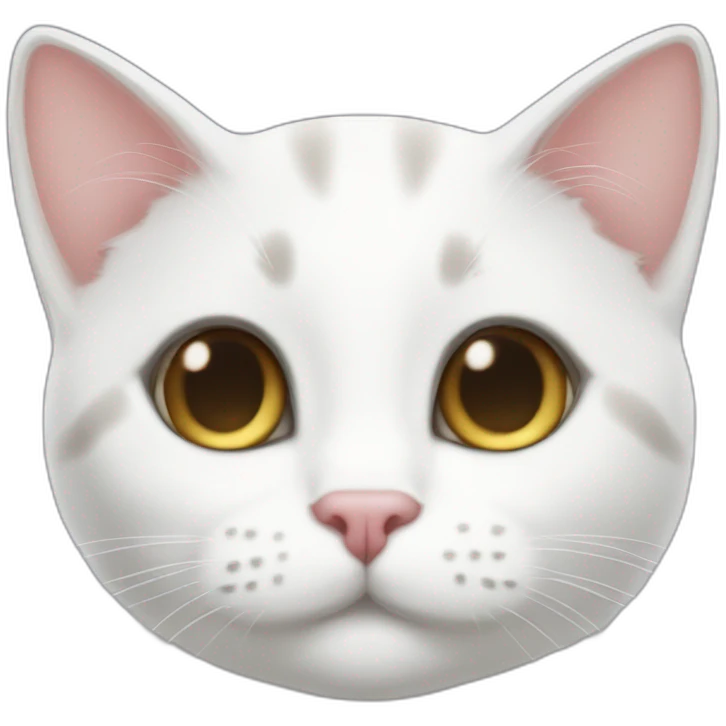 White gato heart eyes emoji