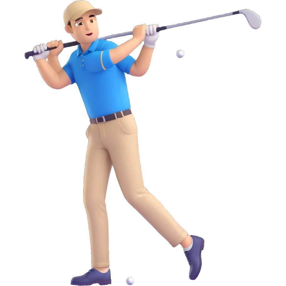 finance guy playing golf emoji