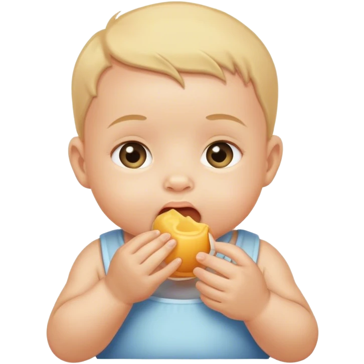 Baby feeding itself emoji