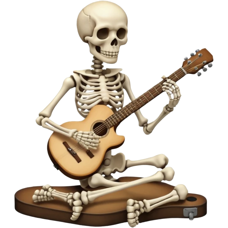 Skeleton guitar emoji