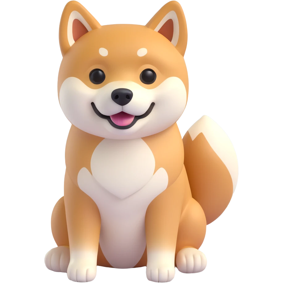 shiba inu, sitting emoji