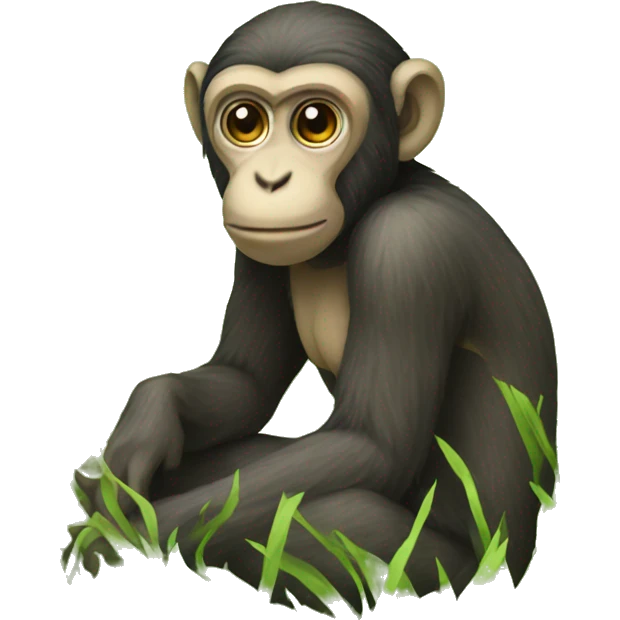 Monkey on a field  emoji