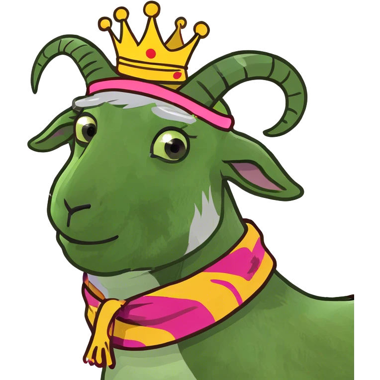 Goat wearing a crown  emoji