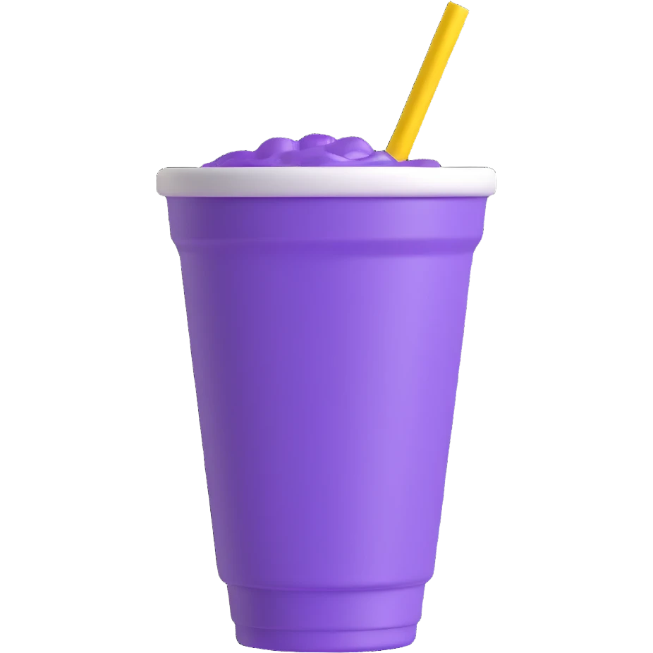 purple drink in styrofoam cup emoji