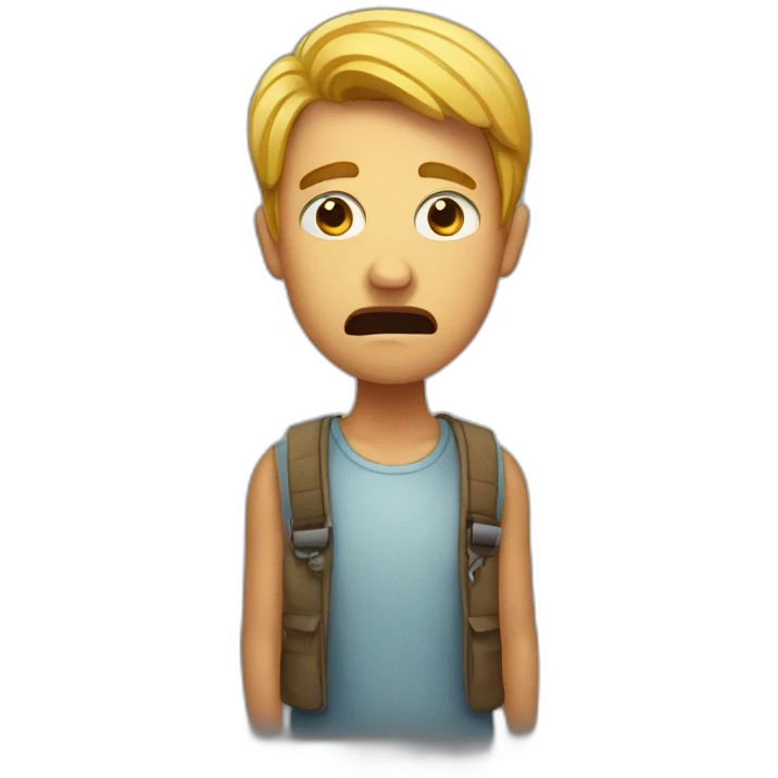 afraid man emoji