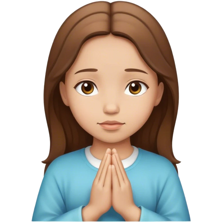 Chica rezando pelo moreno  emoji