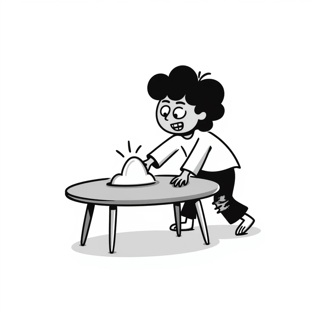 A zombie sniffing white powder emoji