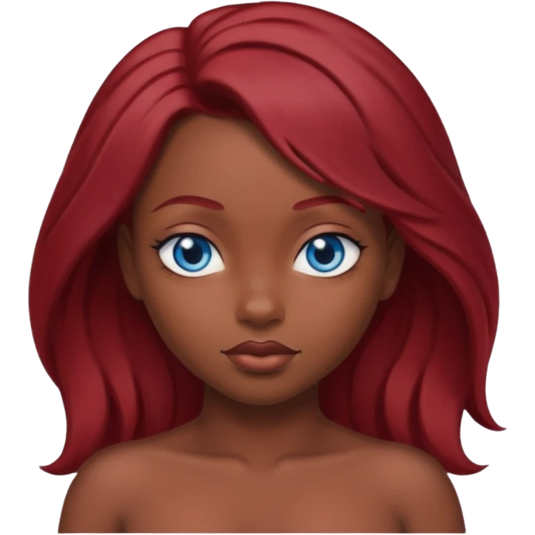 Naked big booty dark red hair blue eyes emoji