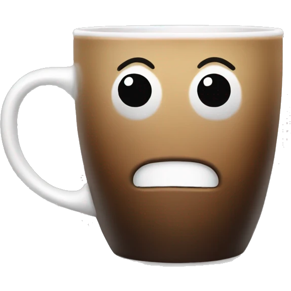 Coffee in a large mug no face emoji