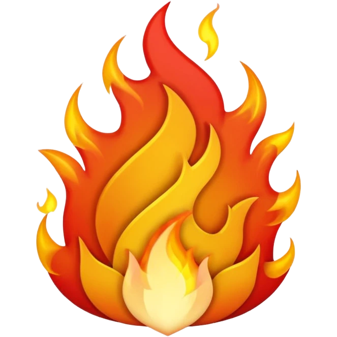 red orange and yellow fire emoji