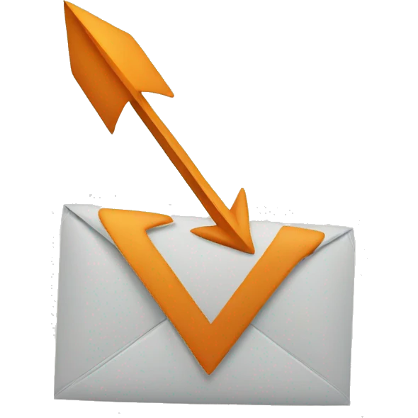 a letter with an arrow emoji