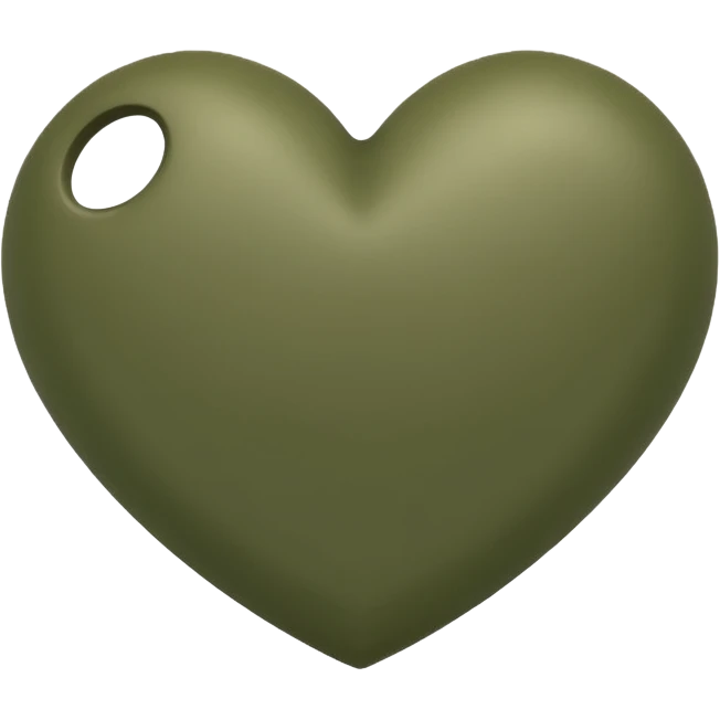 Generate a khaki green heart emogee for copy and paste emoji