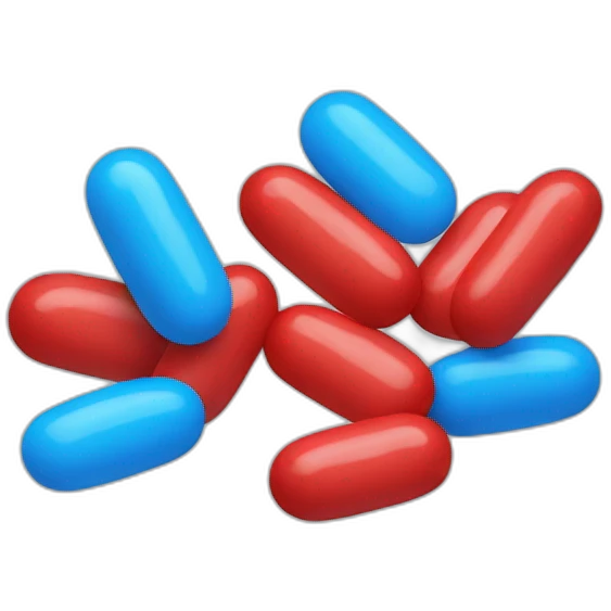 blue and red pills emoji
