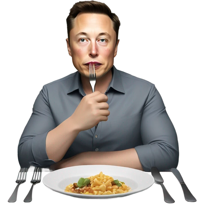 Elon musk eating  emoji