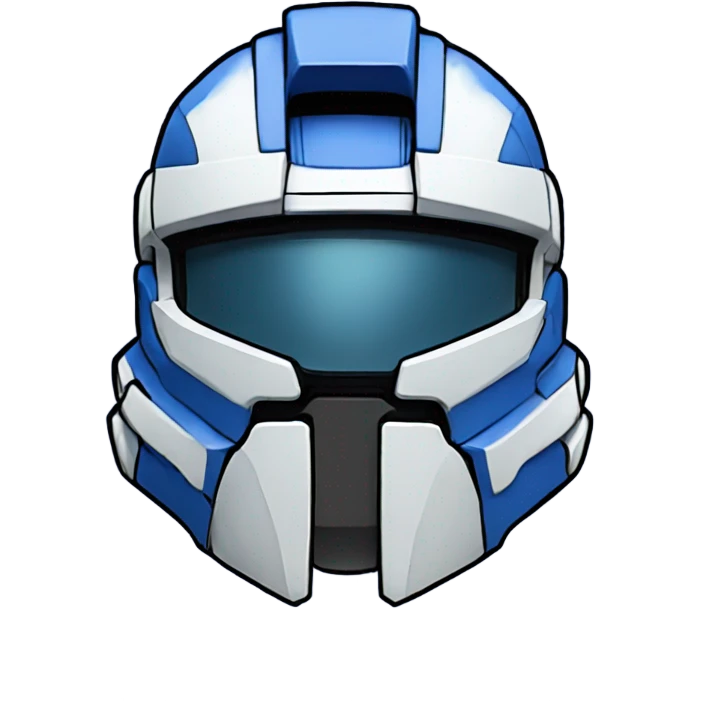 Halo Spartan anime blue emoji