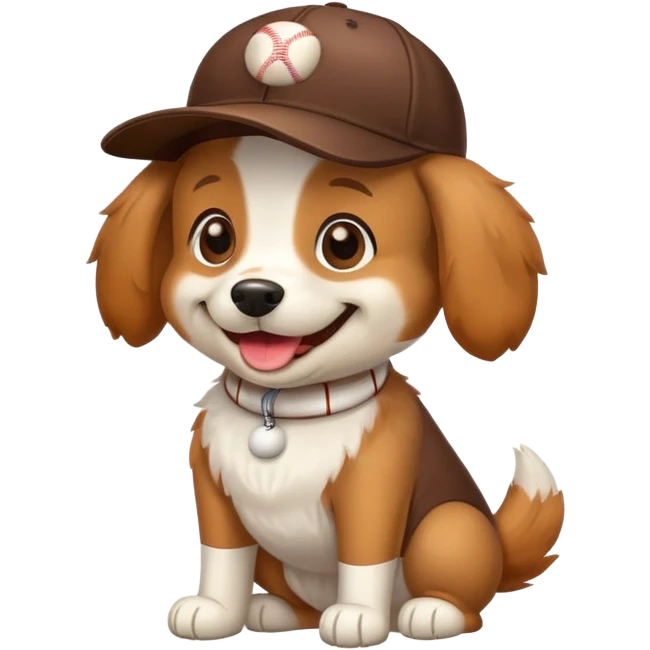 Dog wearing cap emoji