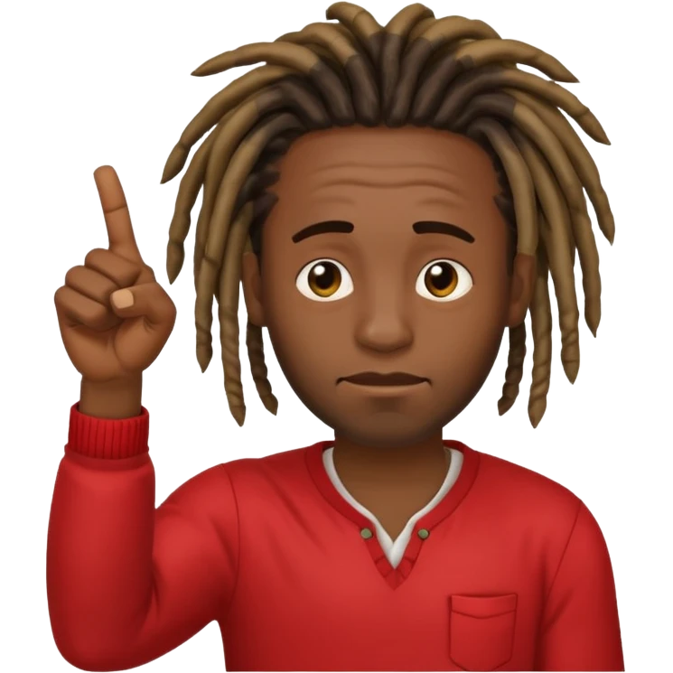  black skinned guys with dreads with his thumbs pointing down and a sign in the background saying no emoji
