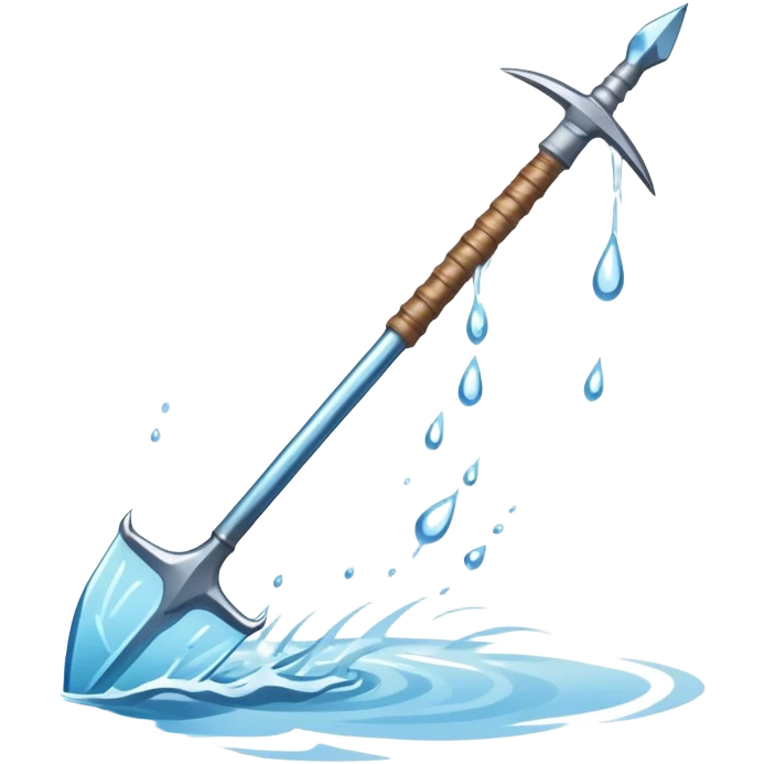 The spear that cuts through water emoji