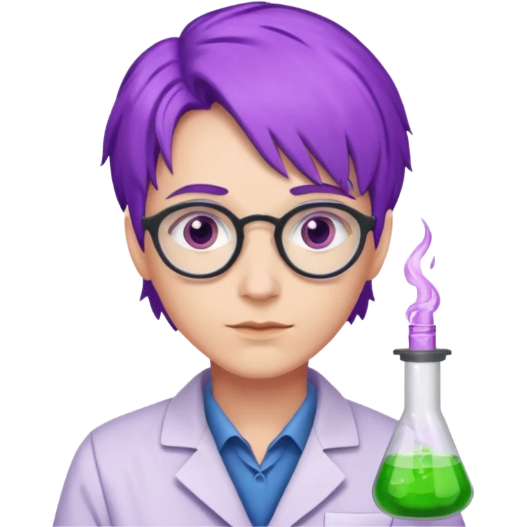 purple haired scientists emoji