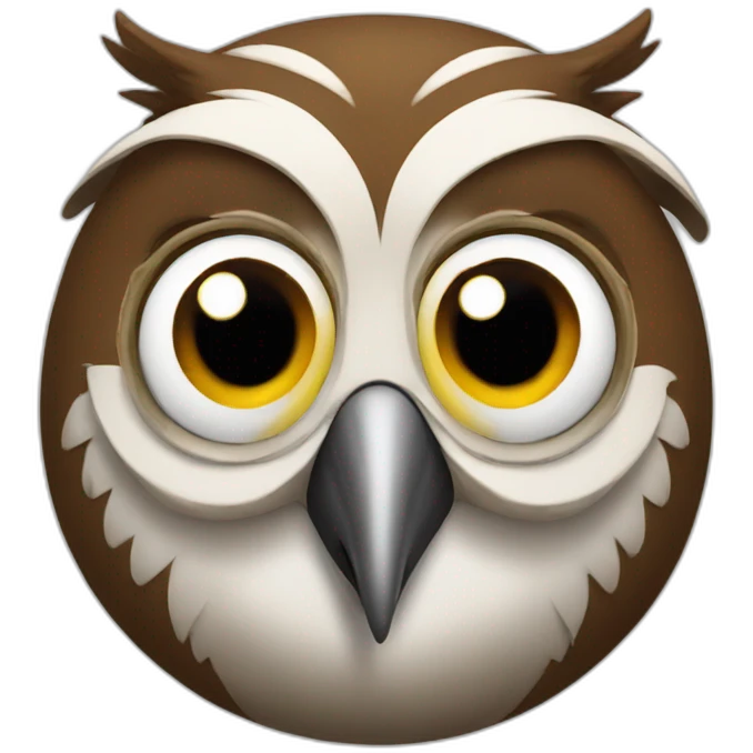 a goofy owl emoji