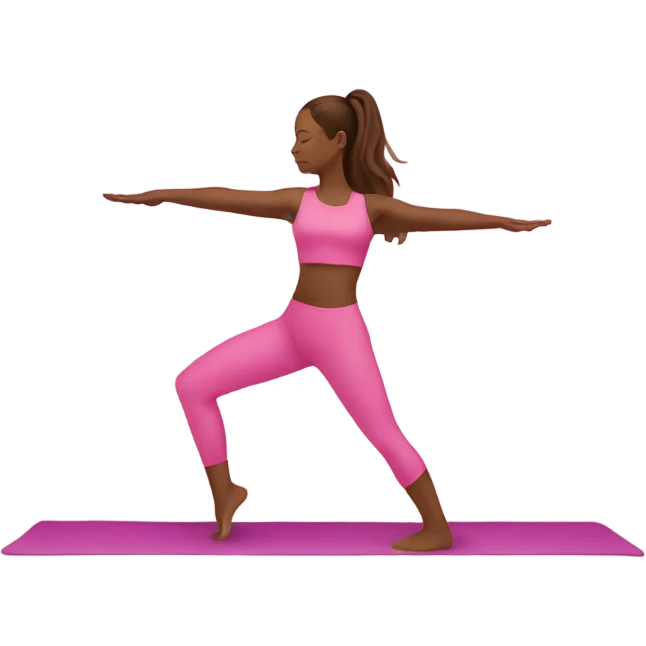 Pink yoga flow emoji